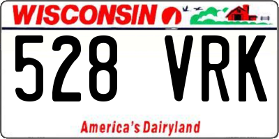WI license plate 528VRK