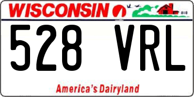 WI license plate 528VRL