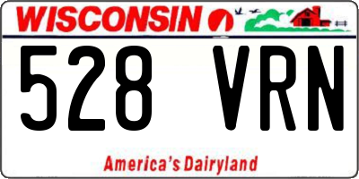 WI license plate 528VRN