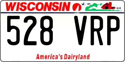 WI license plate 528VRP