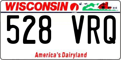 WI license plate 528VRQ