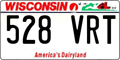 WI license plate 528VRT