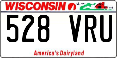 WI license plate 528VRU
