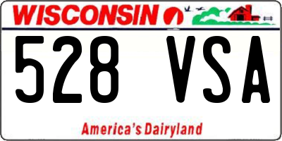 WI license plate 528VSA