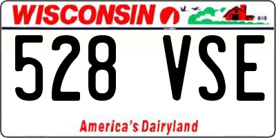 WI license plate 528VSE