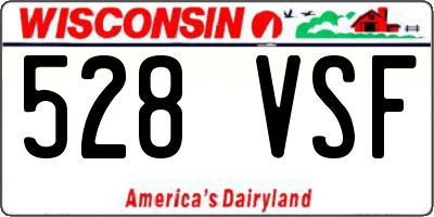 WI license plate 528VSF