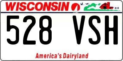 WI license plate 528VSH