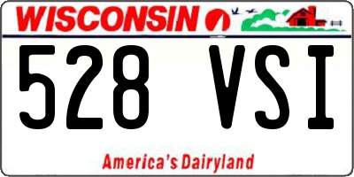 WI license plate 528VSI