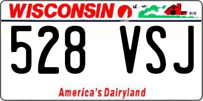 WI license plate 528VSJ