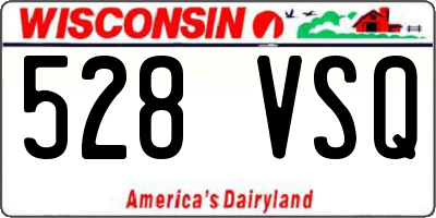 WI license plate 528VSQ