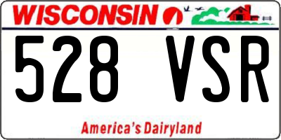 WI license plate 528VSR