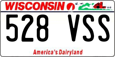 WI license plate 528VSS