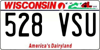 WI license plate 528VSU