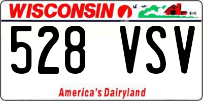 WI license plate 528VSV
