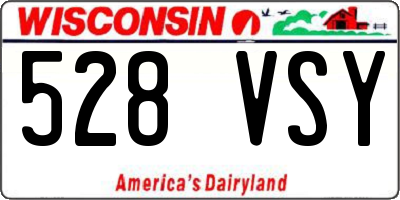 WI license plate 528VSY