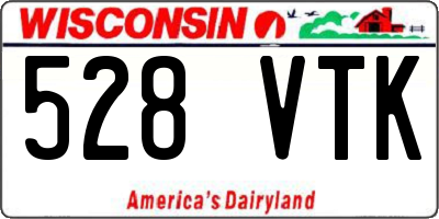 WI license plate 528VTK