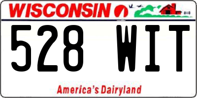 WI license plate 528WIT