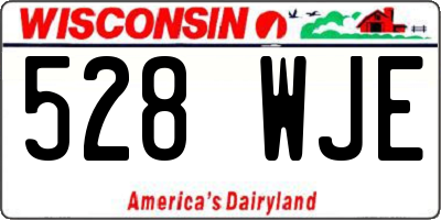 WI license plate 528WJE