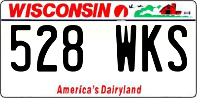 WI license plate 528WKS