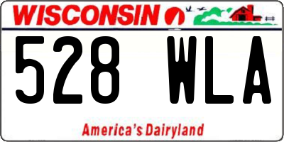 WI license plate 528WLA