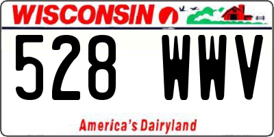 WI license plate 528WWV
