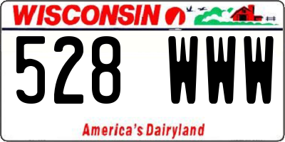 WI license plate 528WWW