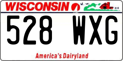 WI license plate 528WXG