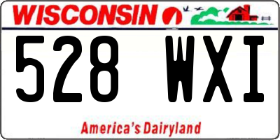 WI license plate 528WXI
