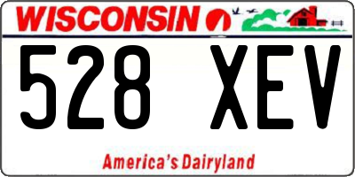 WI license plate 528XEV