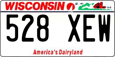 WI license plate 528XEW
