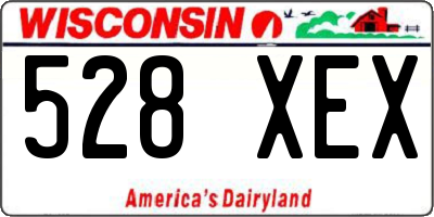 WI license plate 528XEX