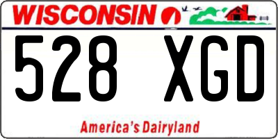 WI license plate 528XGD