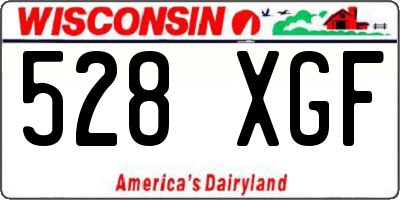 WI license plate 528XGF