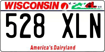 WI license plate 528XLN