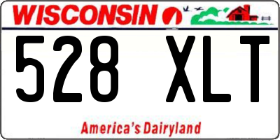WI license plate 528XLT