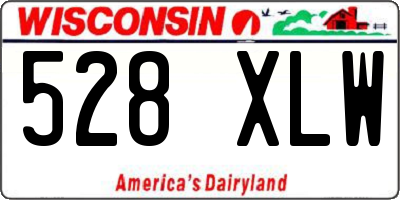 WI license plate 528XLW