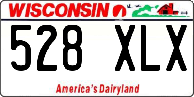 WI license plate 528XLX