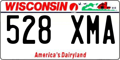 WI license plate 528XMA