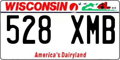 WI license plate 528XMB