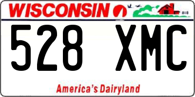 WI license plate 528XMC