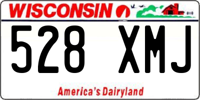 WI license plate 528XMJ
