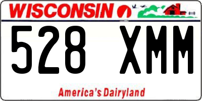 WI license plate 528XMM