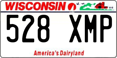 WI license plate 528XMP