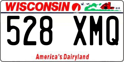 WI license plate 528XMQ