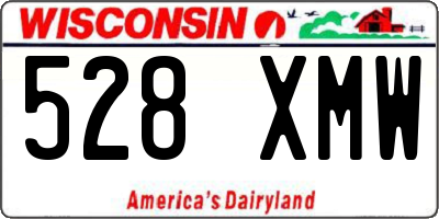 WI license plate 528XMW