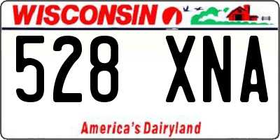 WI license plate 528XNA
