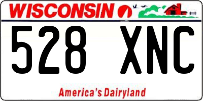 WI license plate 528XNC