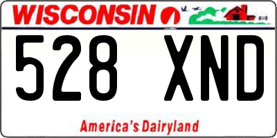 WI license plate 528XND
