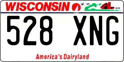 WI license plate 528XNG
