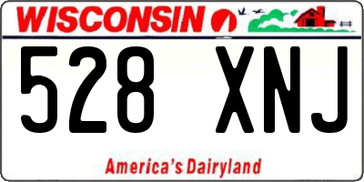 WI license plate 528XNJ
